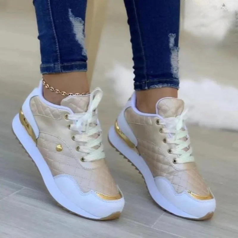 Sneakers Women Lace Up Flats Ladies Outdoor Running Walking Shoes Comfortable Breathable Female Footwear Big size zapatos mujer