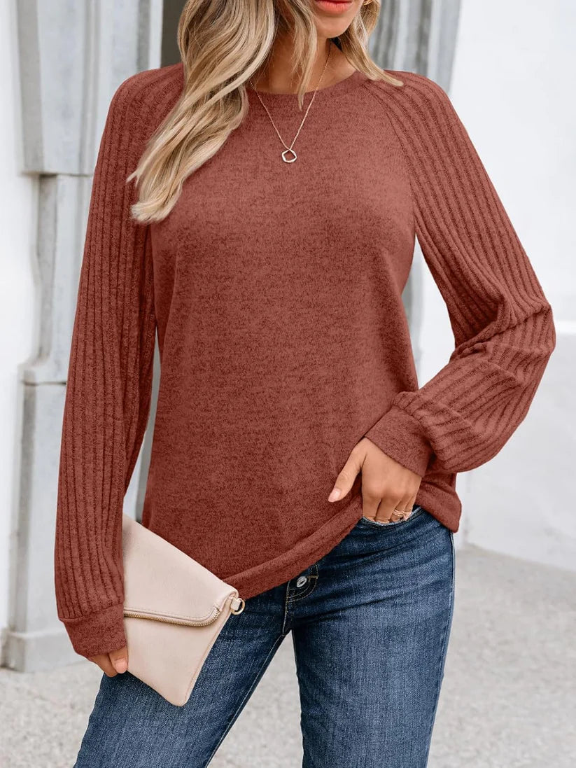 AUTOMET Womens Long Sleeve Shirts Tops Sweaters Casual Crew Neck Fall Outfits Clothes 2025 Fashion Winter Clothing